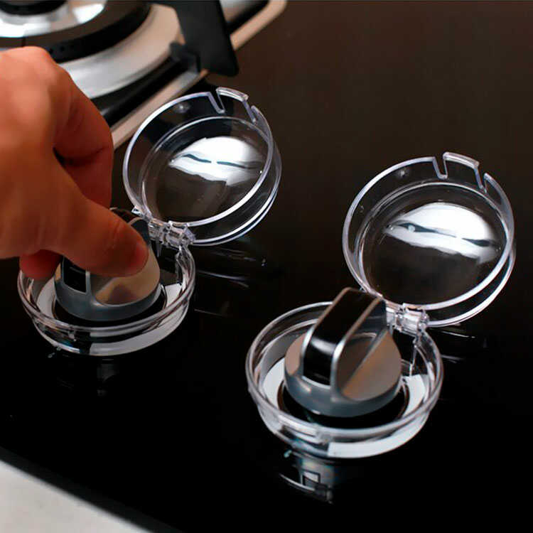4 Cubre Perillas para Estufa y Horno de Gas Herramienta de Protección para Niños